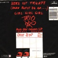 Rückseite der 1983.09 Trio 7" single Herz ist Trumpf (DE: Mercury 814 487-7)