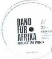 Teilansicht der Labeletikette (A-Seite) der 1985.01 Band für Afrika 12" single Nackt im Wind (DE: CBS A 12-6060)